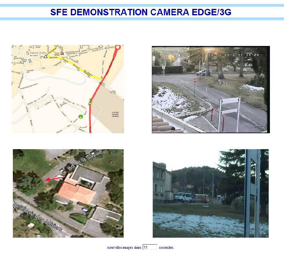 sfe démonstration caméra EDGE/3G